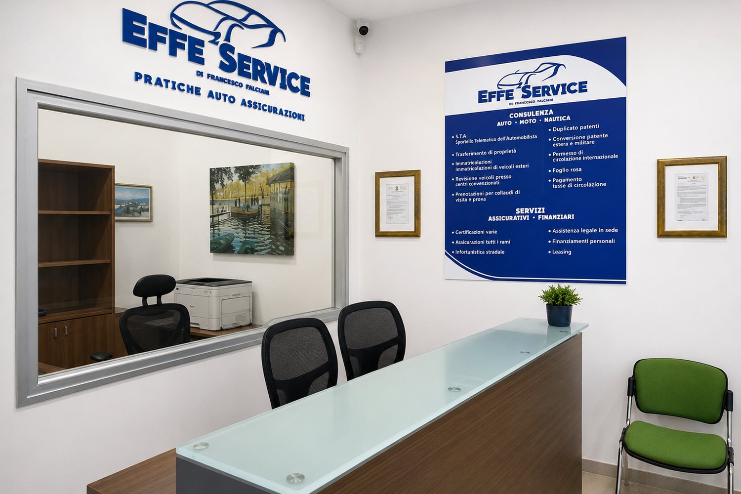 Effe Service reception and sign in Salerno